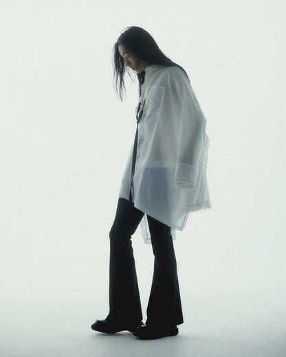 Handkerchief Shirt Dress (White)