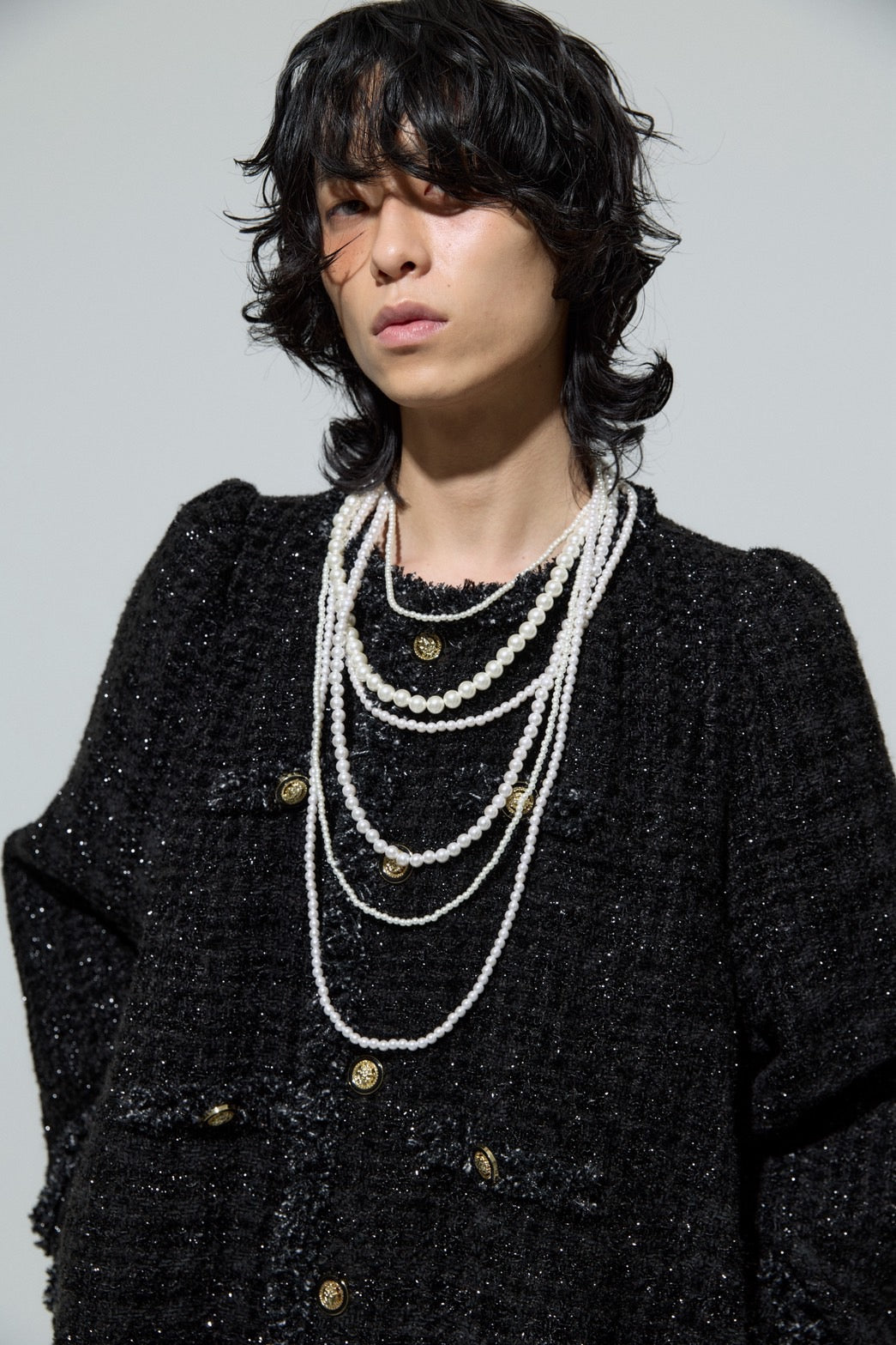 Tweed Bell Dress(Black)