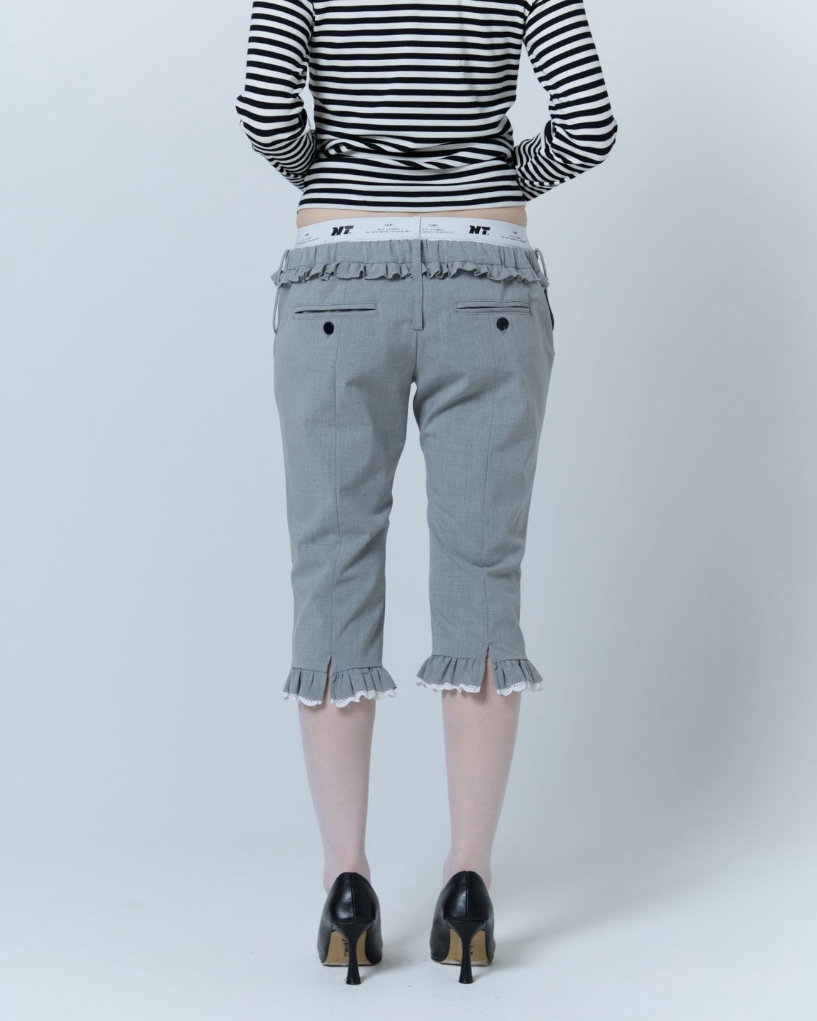 Layered Sabrina Pants (Gray)