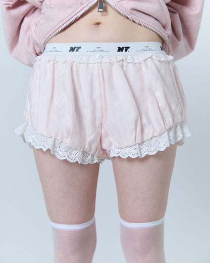 Cotton Lace Drawers (Pink）