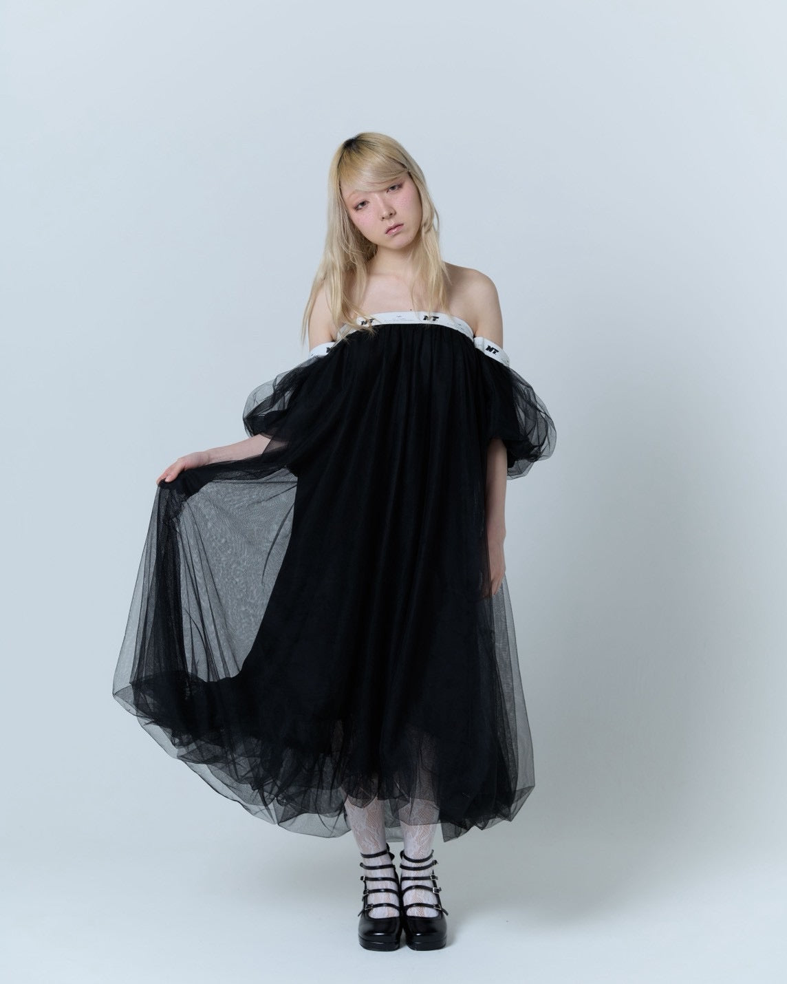 Tulle Bare Dress(Black)