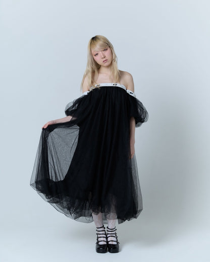 Tulle Bare Dress(Black)