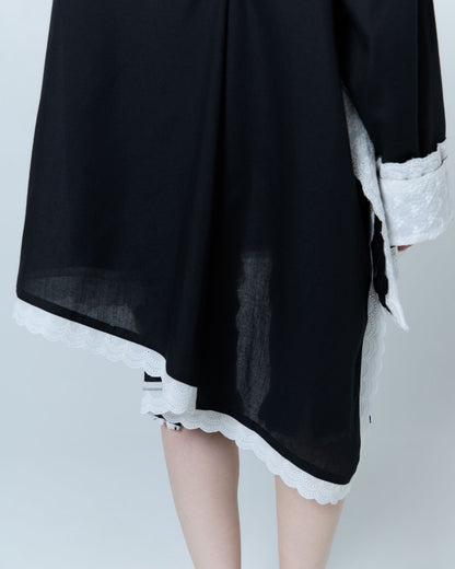 Handkerchief Shirt Dress (Black)