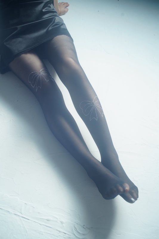 Ribbon Motif Sheer Tights