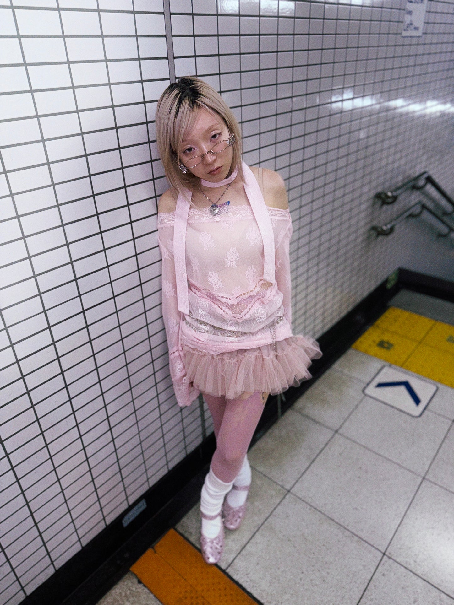 Multi Tulle Top(Pink)