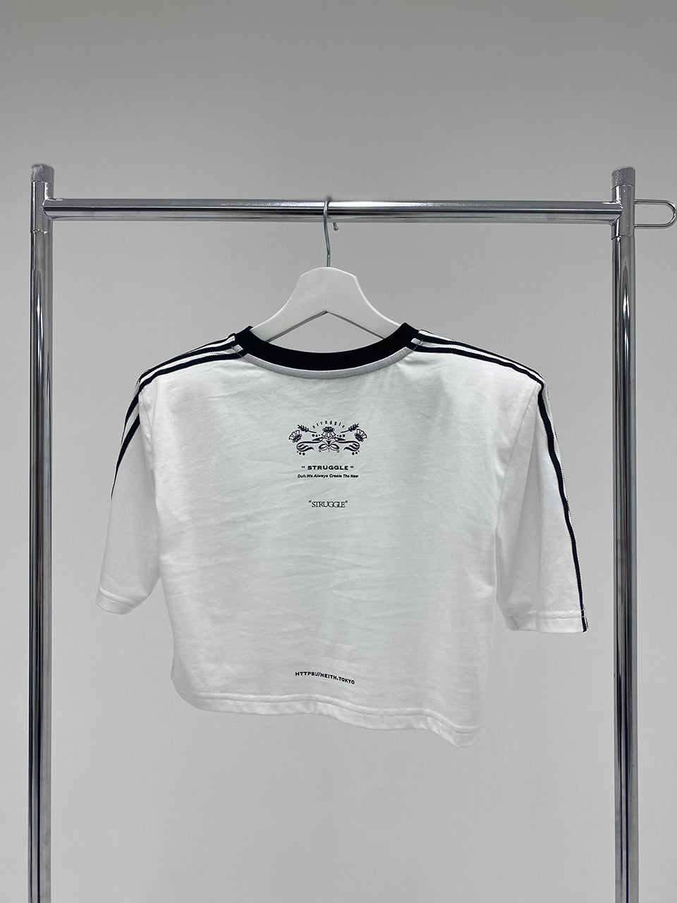 4lines Shoulder Padded T-Shirt(White)