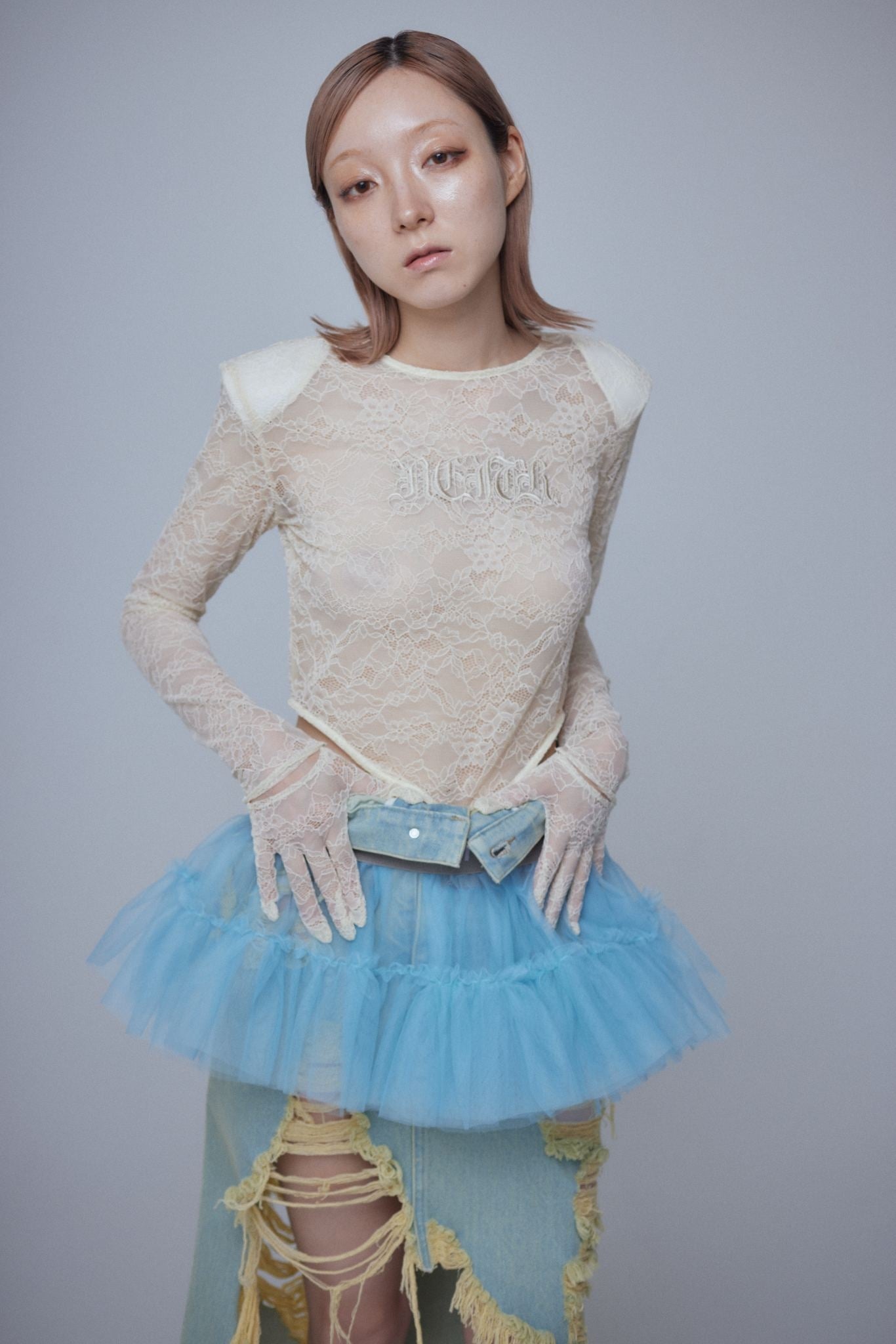 Multi Tulle Top(Silver)