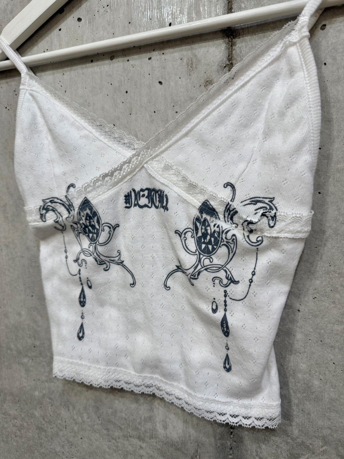Eyeletknit custom print camisole