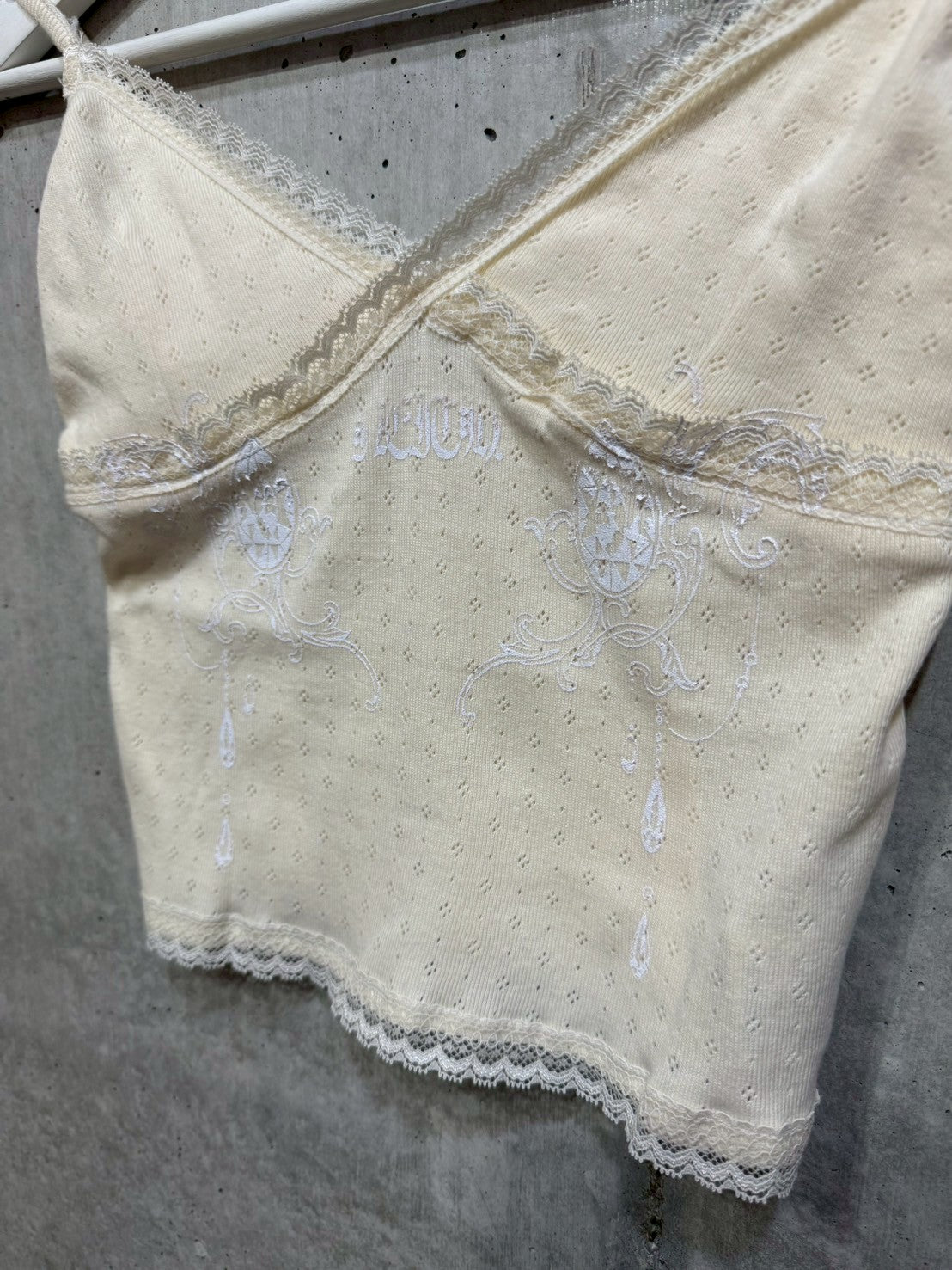 Eyeletknit custom print camisole