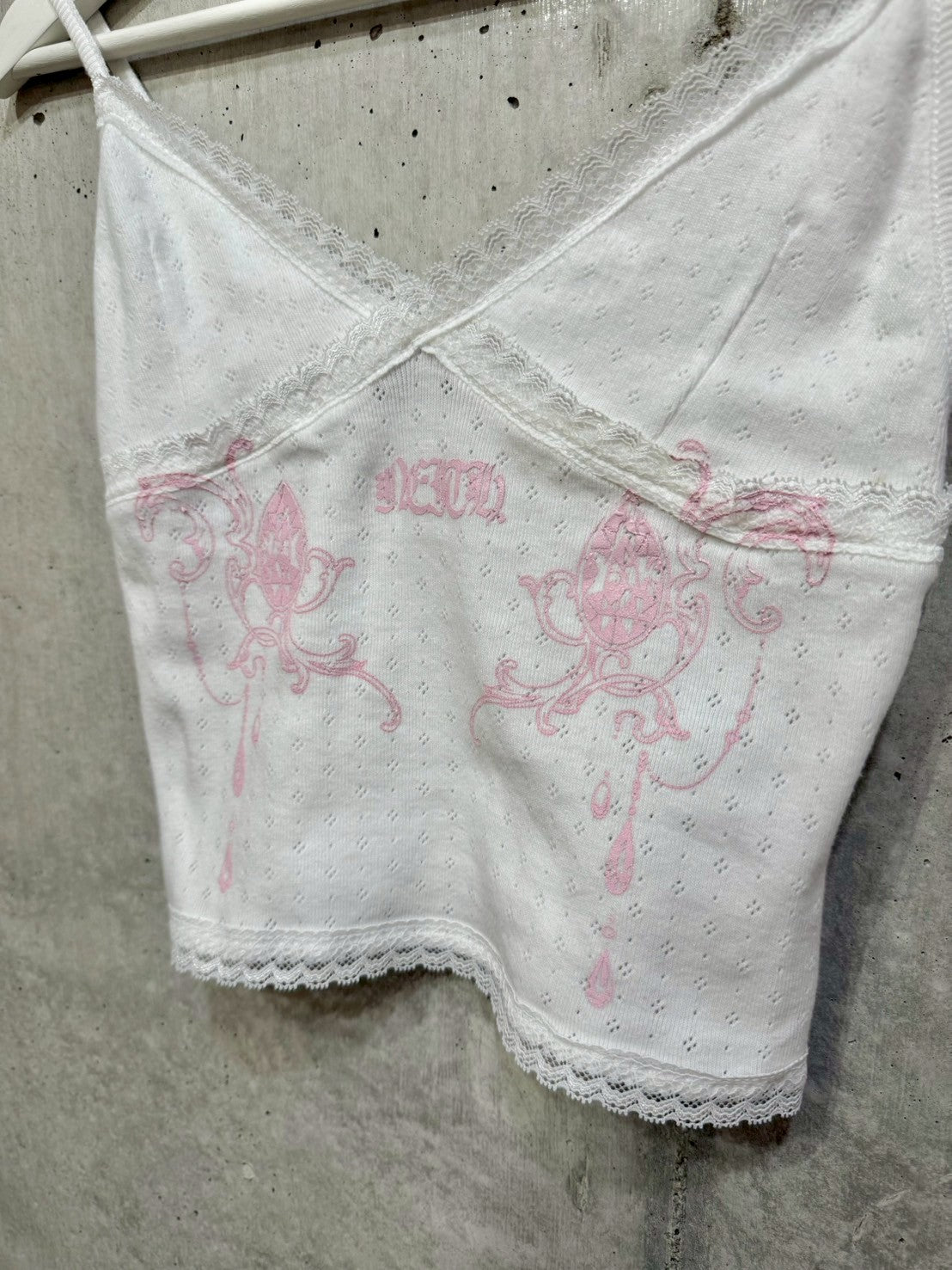 Eyeletknit custom print camisole