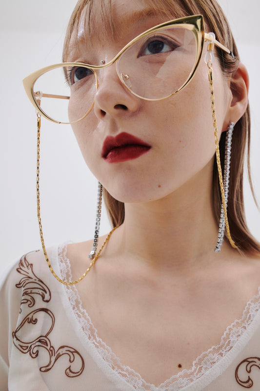 Metal Glasses Chain(Gold)