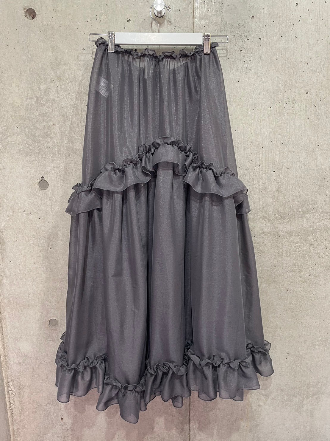 Sheer Organdy Skirt(Gray)