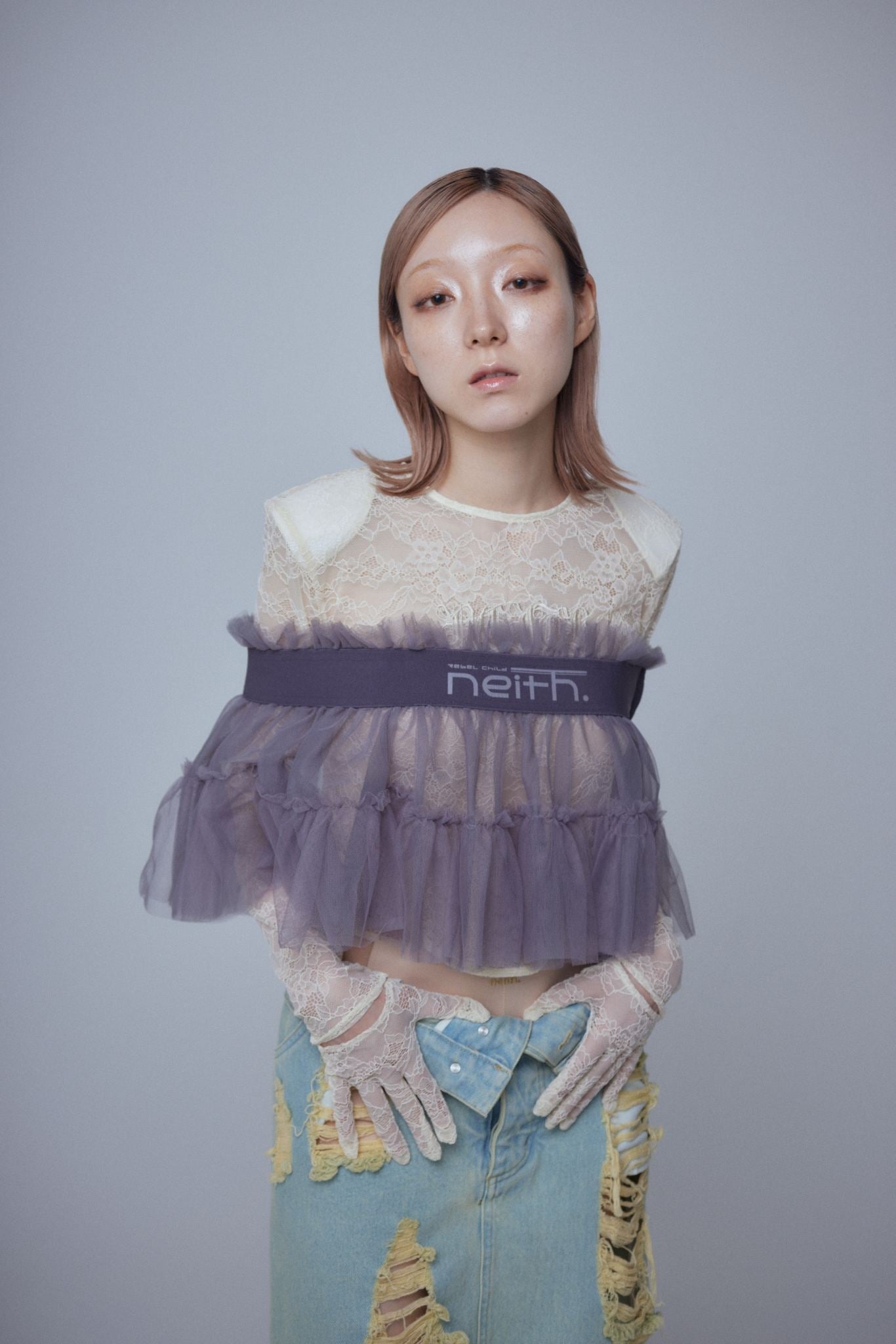 Multi Tulle Top(Lace White) – neith.onlinestore