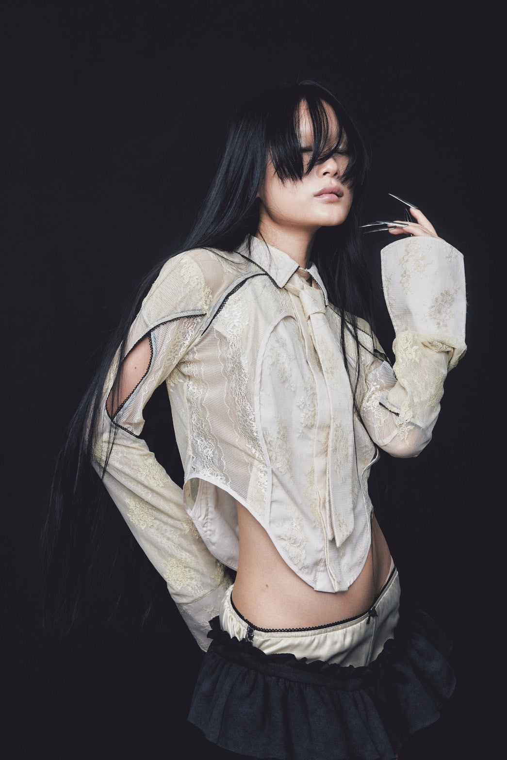 Classic Lace Shirt(Beige)