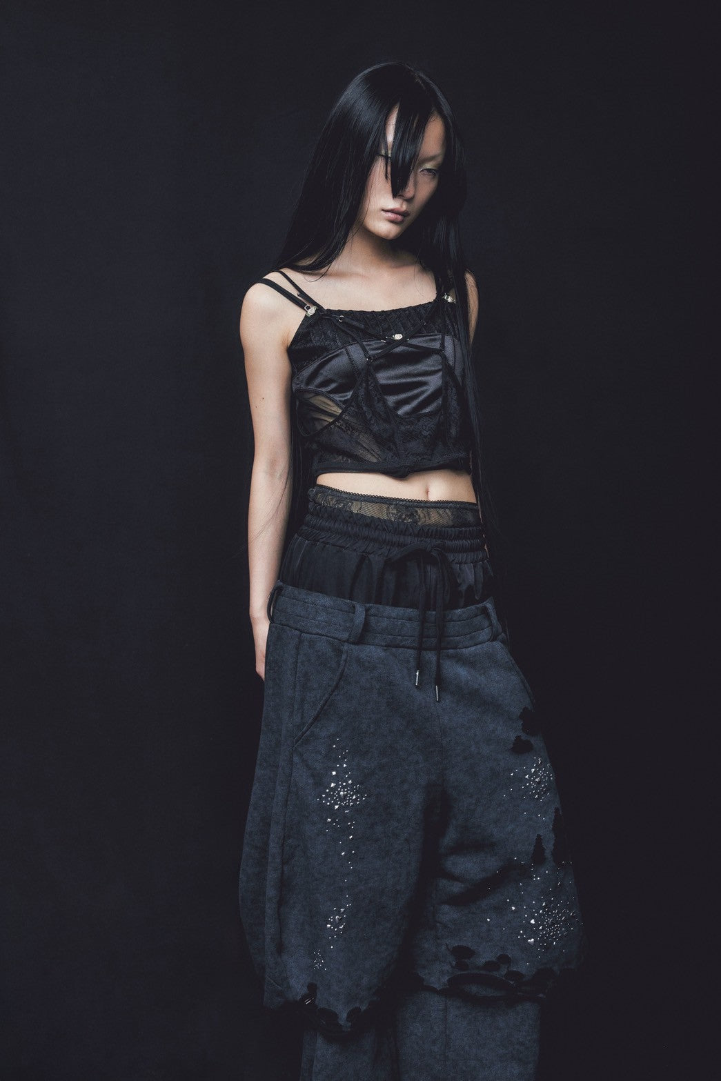 Meteor Low-rise Sweat Pants(Black)