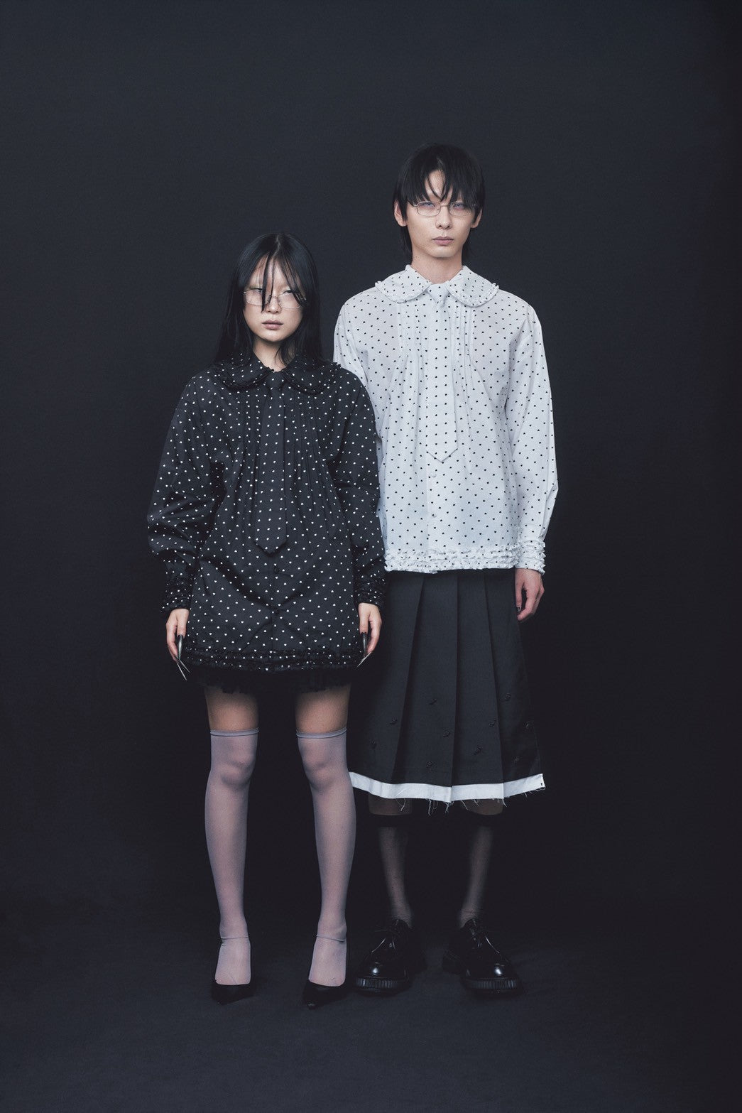 Love Dot Frill Shirt(White)