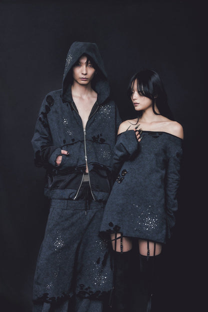 Love Veil 卫衣连衣裙（黑色）