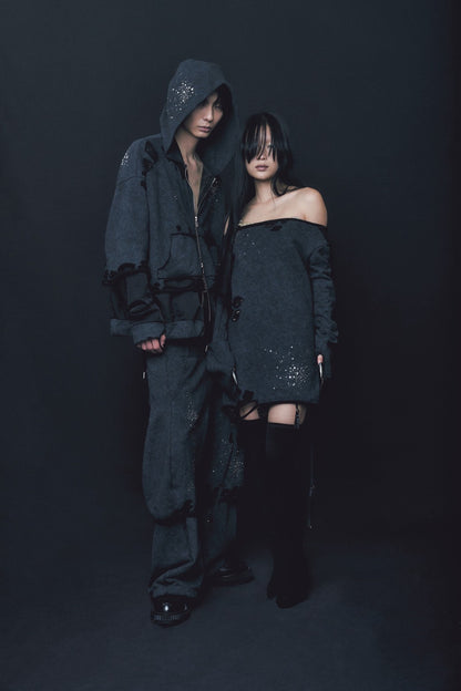 Love Veil 卫衣连衣裙（黑色）