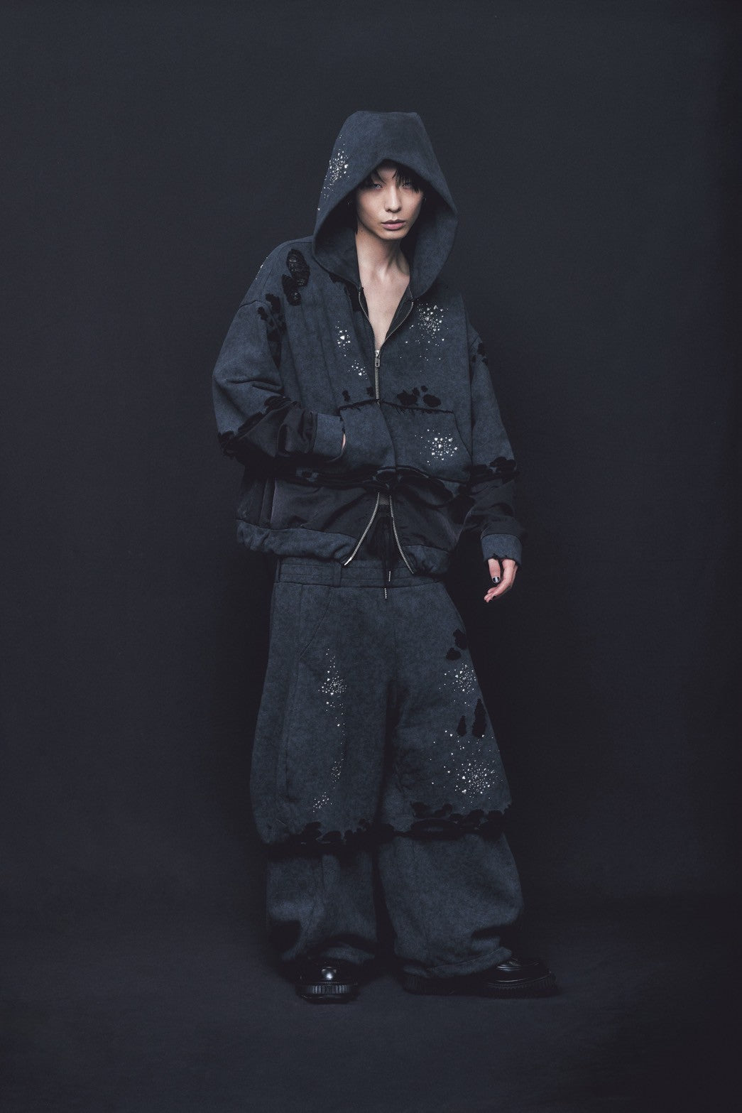 Meteor Low-rise Sweat Pants(Black)