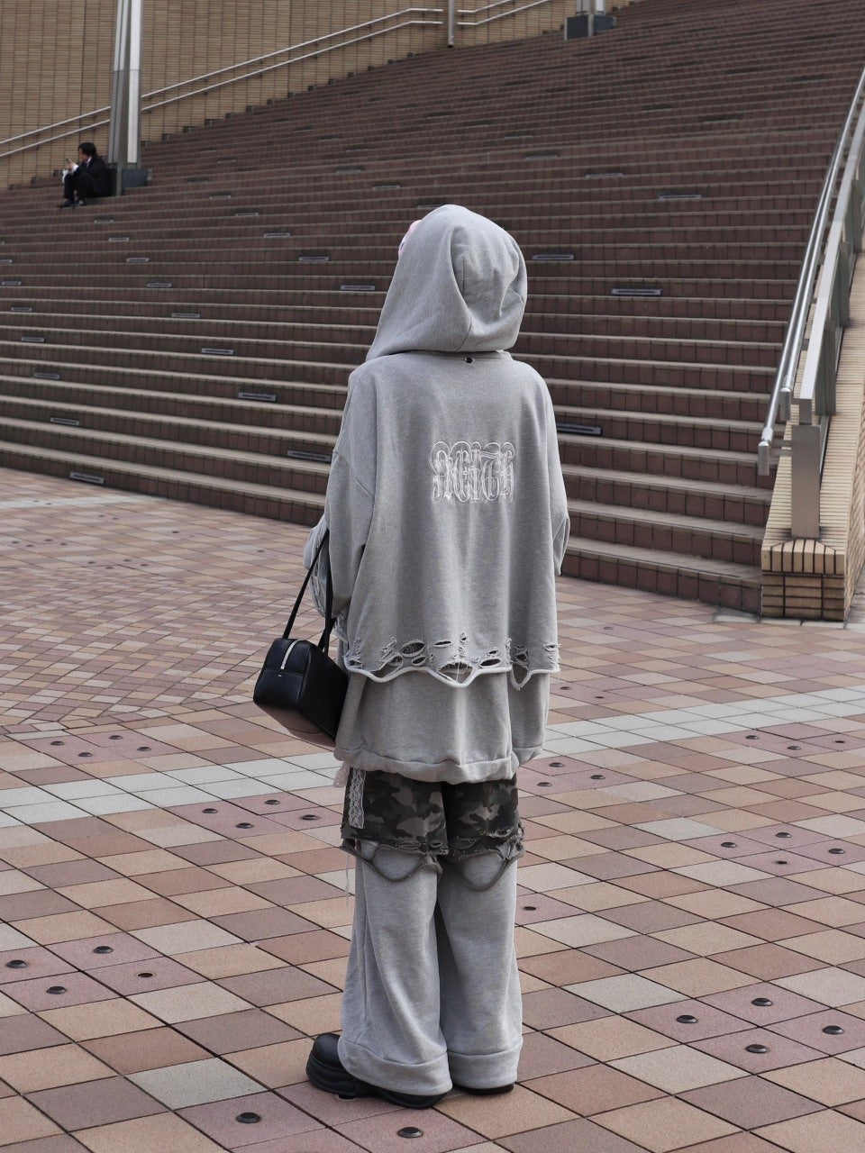 YUKARI×neith. Collaboration Hoodie(Gray×Pink)