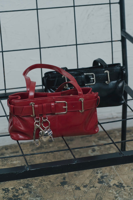 Wide Shoulder Tote(with Charm)