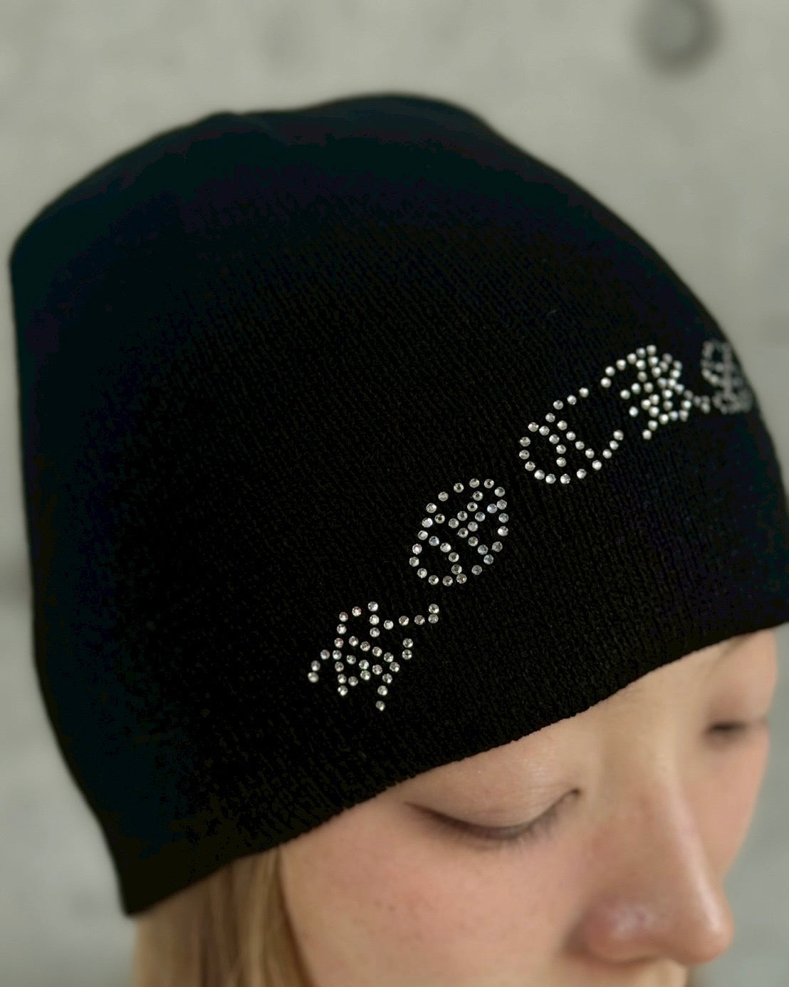 【Last3】Rhinestone Beanie(Black)