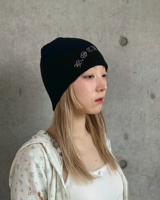 【Last3】Rhinestone Beanie(Black)