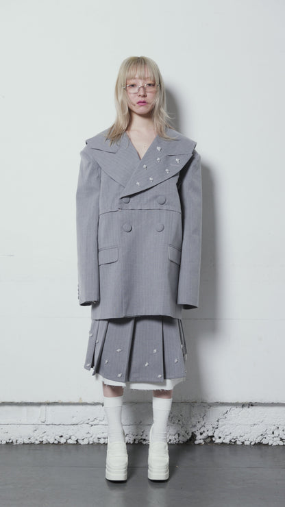 Too Big Rose Jacket(Gray)