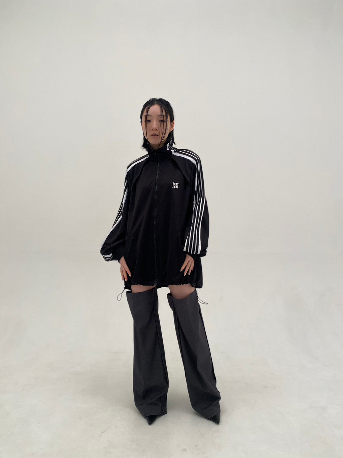 Angled Shape Track Jacket(Black) – neith.onlinestore