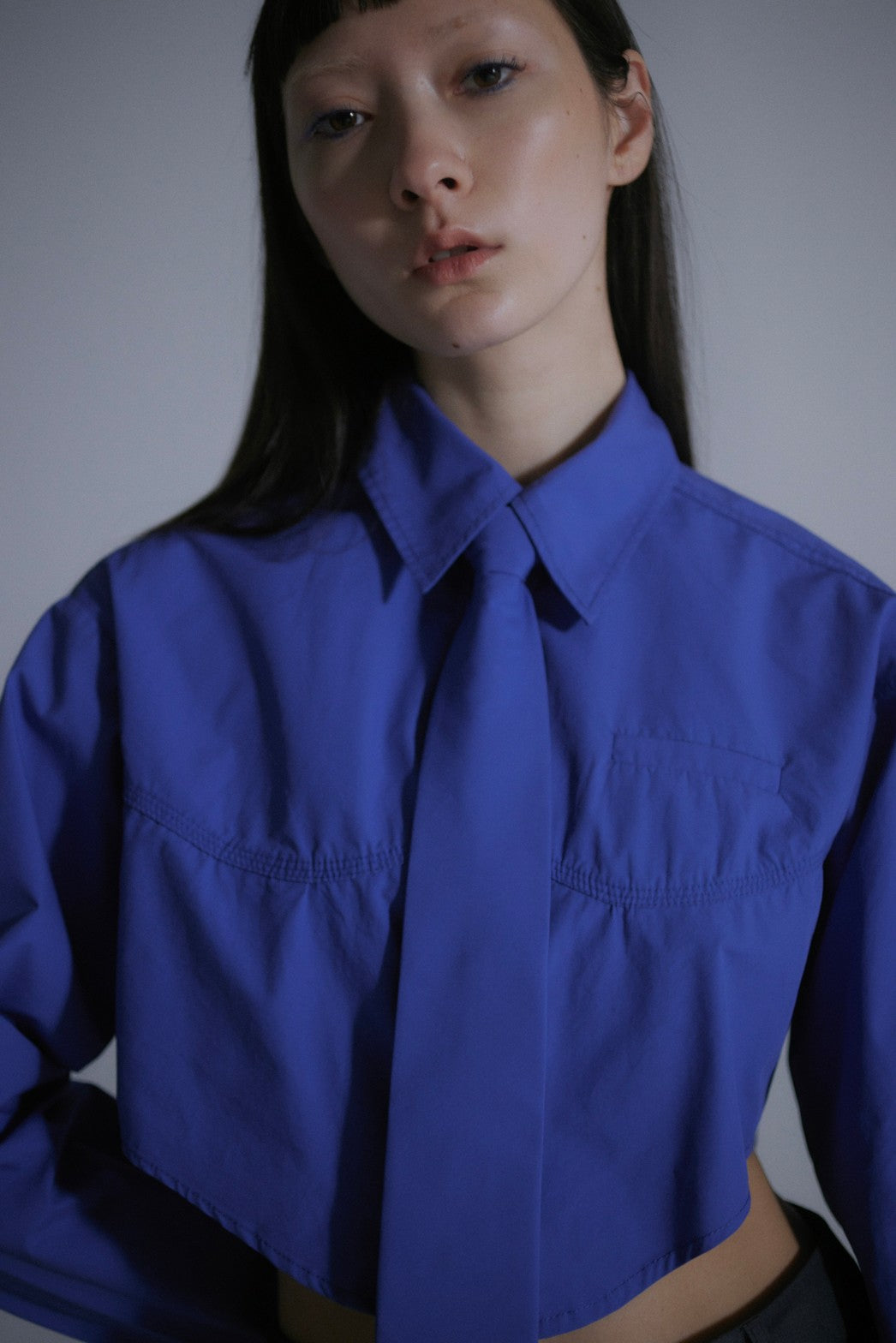 Corset Hem Shirt (Blue)