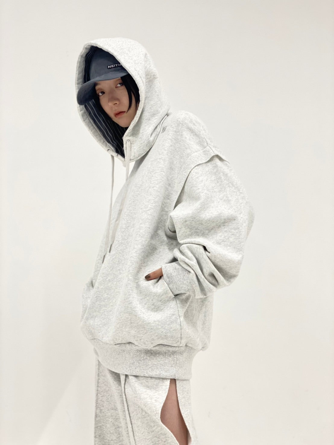 Sweat With Hoodie(Beige)