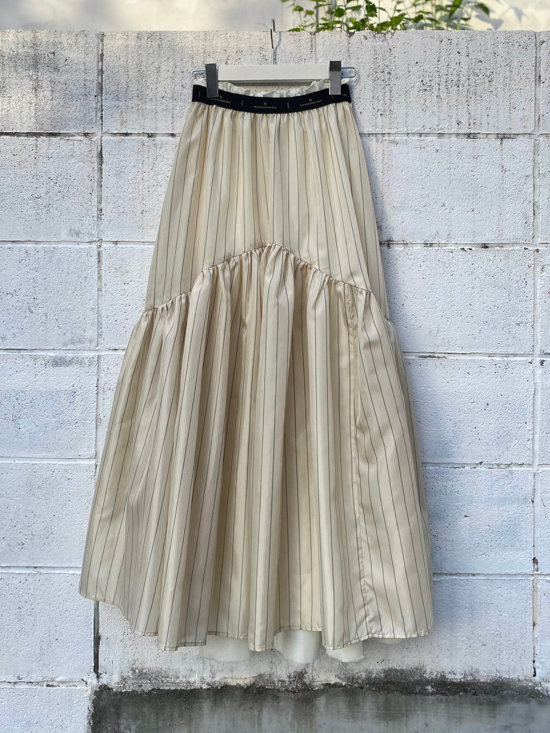 Stripe Taffeta Skirt(Ecru) – neith.onlinestore